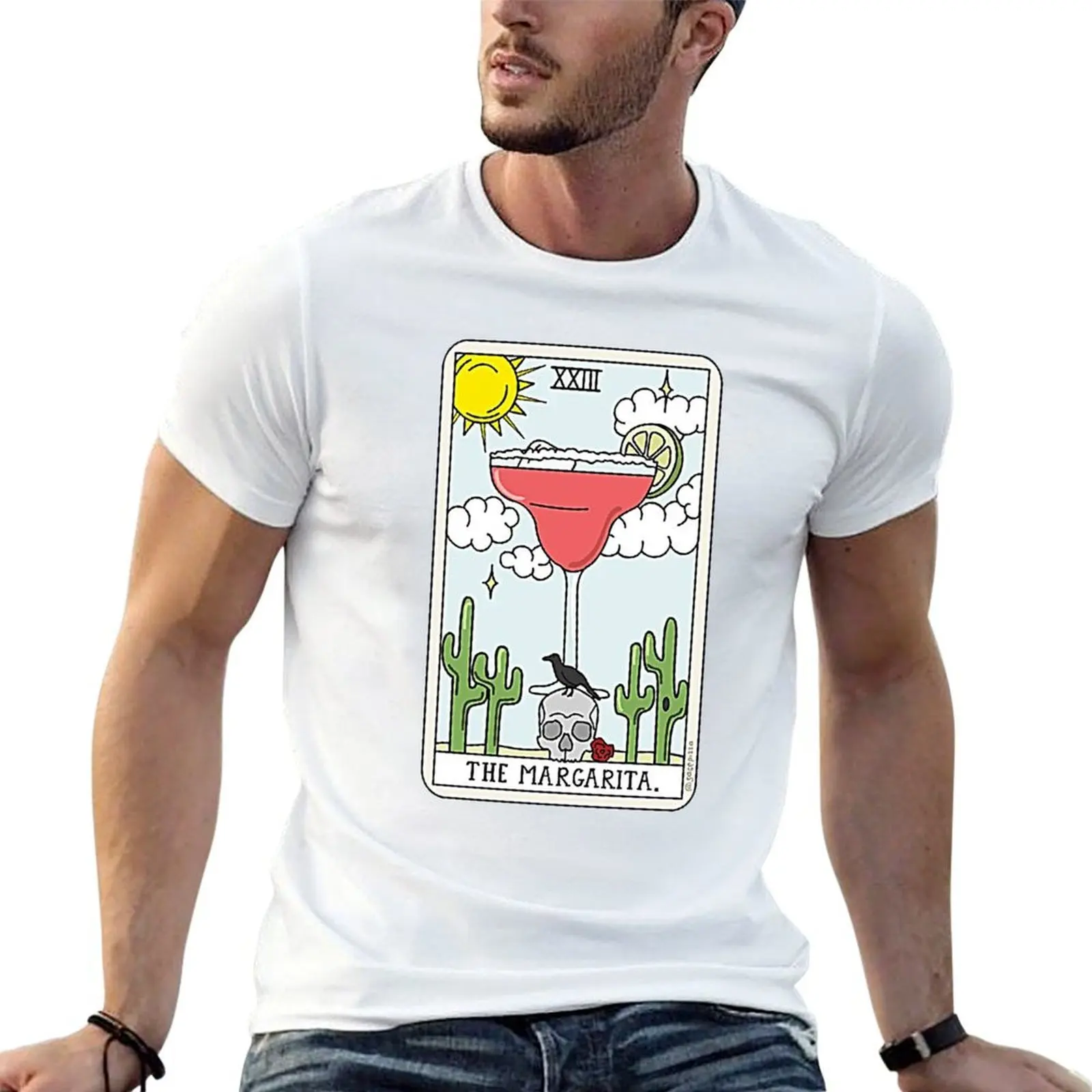 Camiseta MAR.GA.RI.TA READING, camisetas divertidas, camiseta de humor oscuro, camisetas con estampado personalizado para hombre, camiseta para hombre