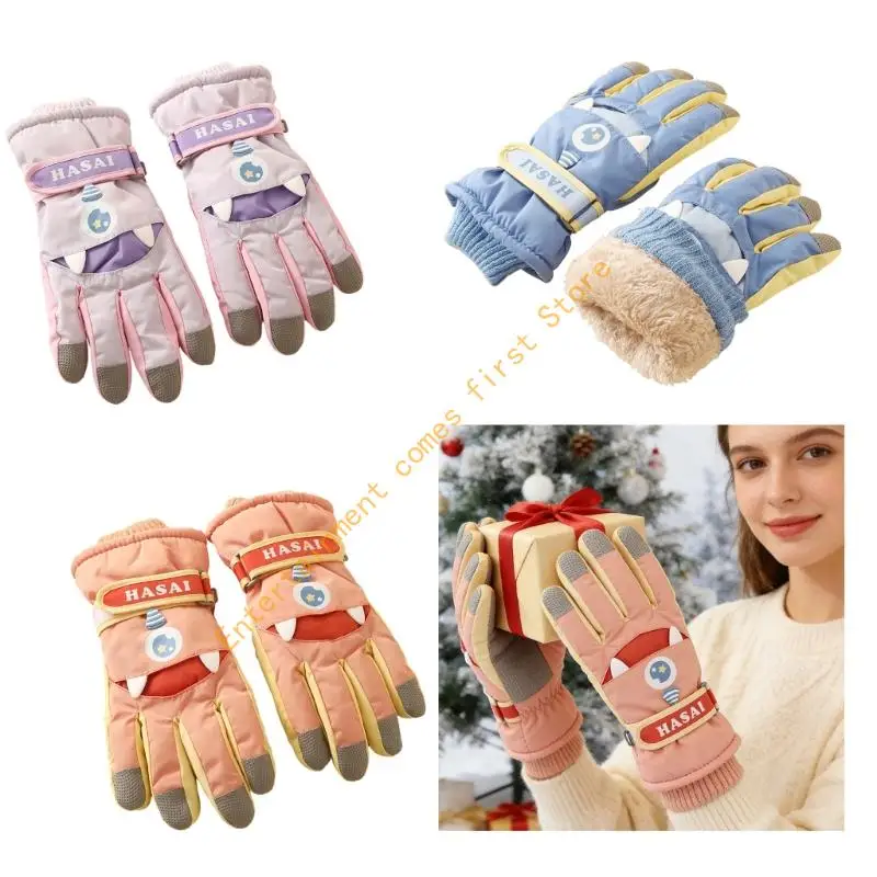 

Windproof Waterproof Ski Gloves Fleece Lined For Men Women Kid Cold Weather Thermal Insulation Gloves for Skiing Cycling 55KD