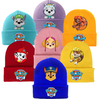 Paw Patrols Knitted Hat Anime Figure Chase Skye Headdress Boys & Girls Children Cold Cap Warm Hats Knitted Kids Birthday Gifts
