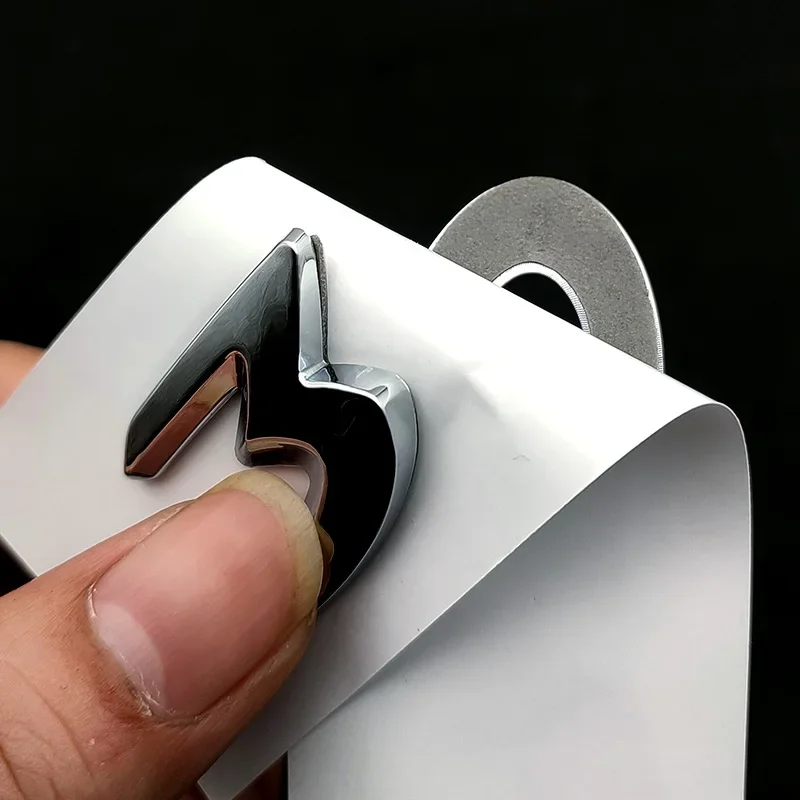 OK 3d ABS Chrome Black Logo 308 Emblem Letters Car Trunk Badge For 308 SW T9 CC Adhesive Number Sticker Accessories