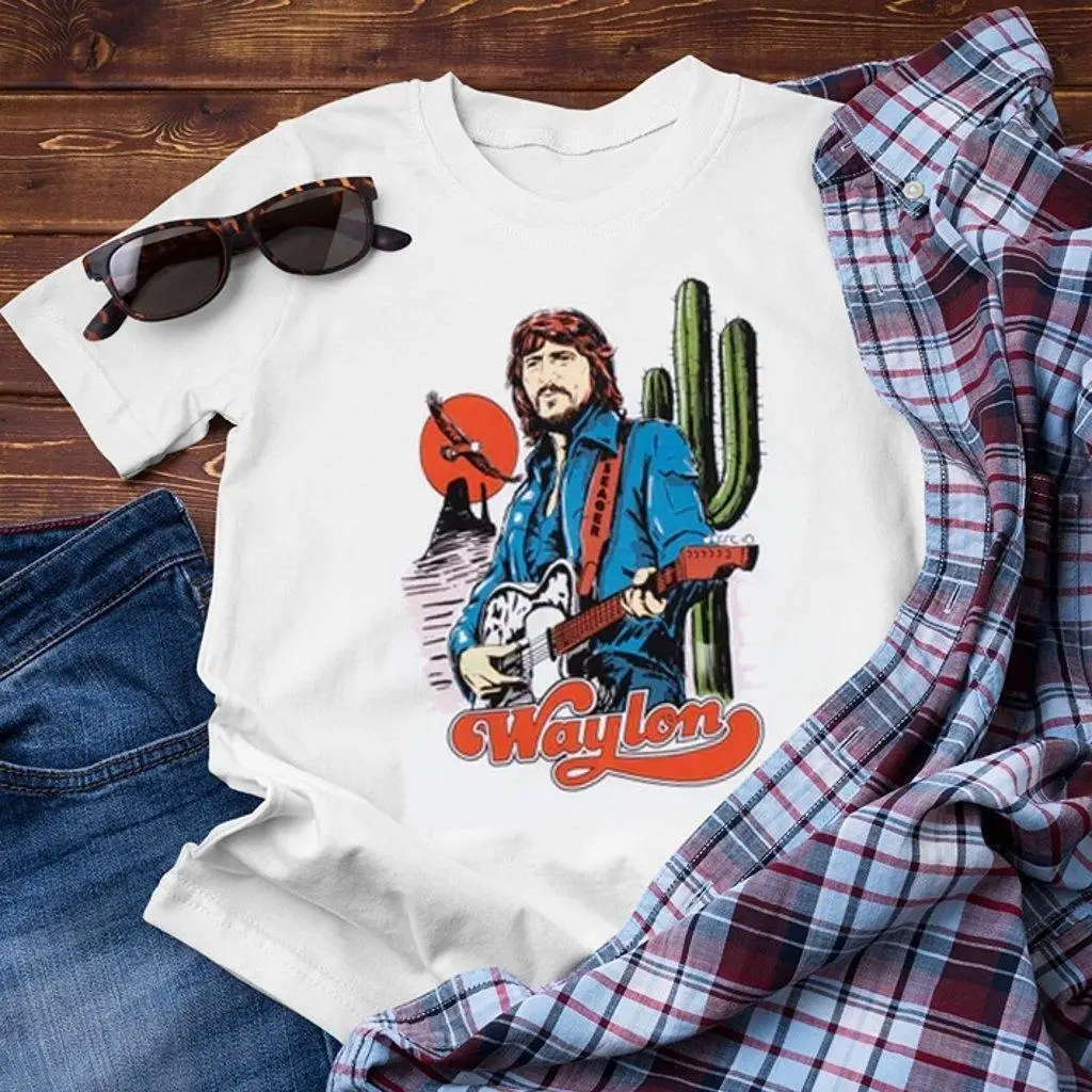 Waylon Jennings Shirt, Vintage Waylon Jennings Shirt white hot shirt