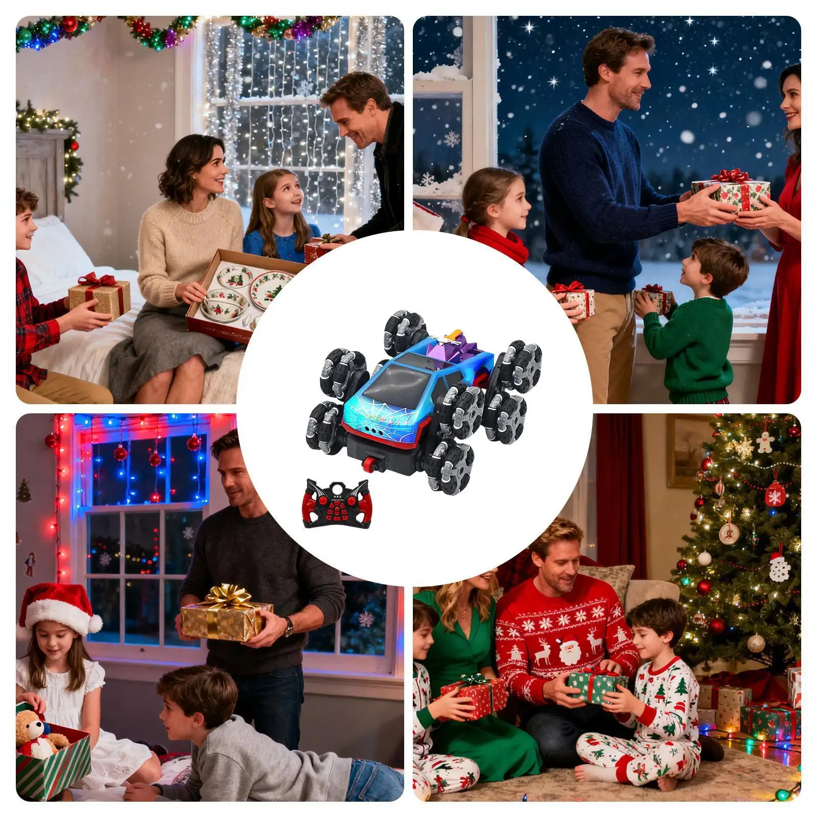 รถบังคับวิทยุหมุนได้ 360 องศา 8 ล้อ ของเล่นแปลงร่าง รถบรรทุกชาร์จไฟได้ สำหรับเด็กชาย เด็กหญิง ใช้ได้ทั้งในบ้าน โรงเรียน สนามหลังบ้าน และกลางแจ้ง