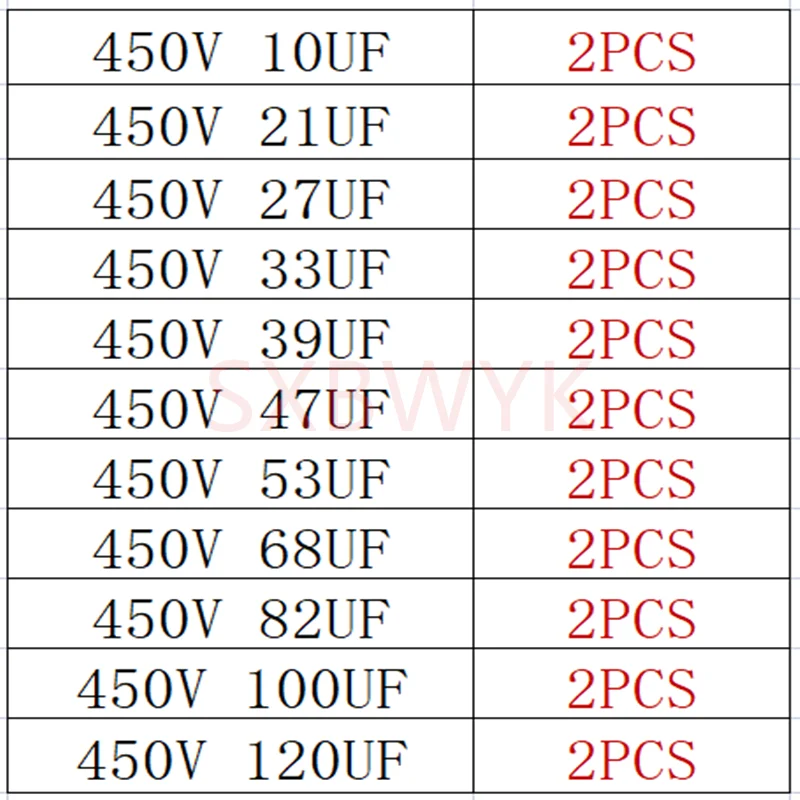 LED LCD TV electrolytic capacitor 400V 450V 500V 570V 10UF 18 21UF 22 27 33UF 39UF 47UF 53 56 68UF 82 100UF  120 150 220UF