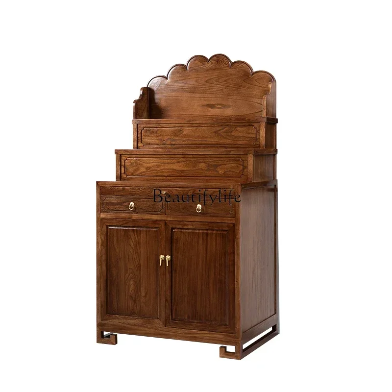 

Z.13Solid wood Tibetan table heightening Buddhist platform household incense case Buddhist hall shrine