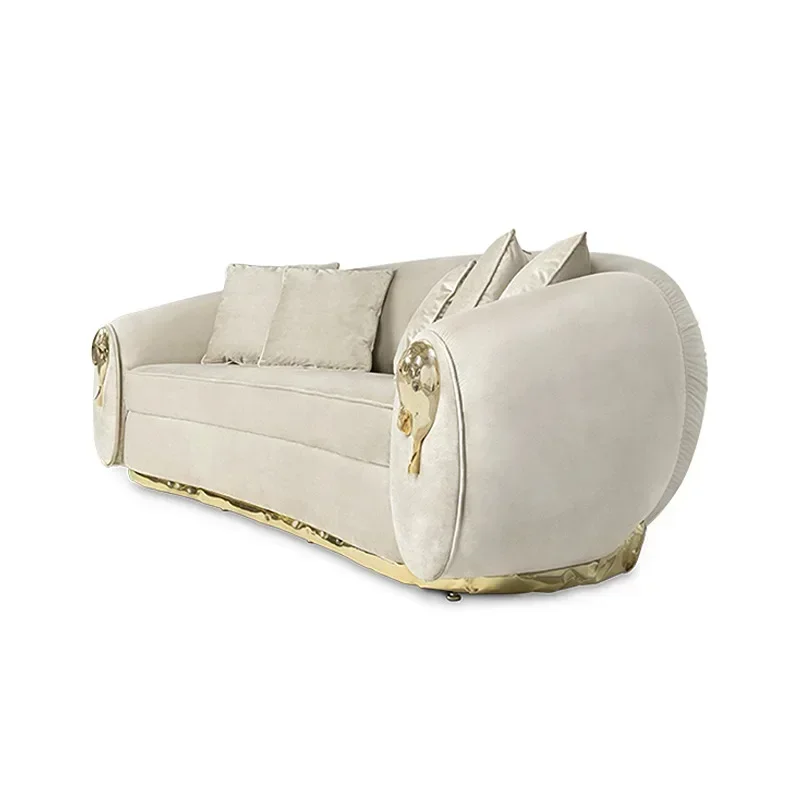 

Light luxury high-end leather sofa, home modern combination sofa chair