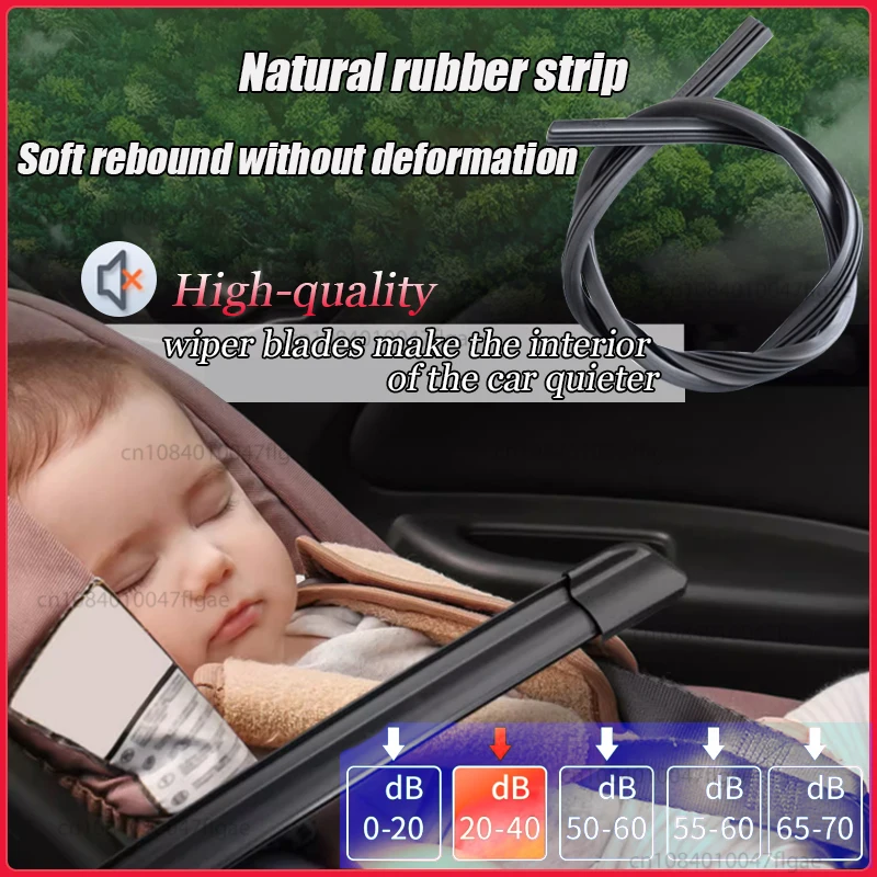 ل ZEEKR 001 2021 2022 2023 ممسحة السيارة الجبهة ممسحة شفرات الزجاج الأمامي نظيفة المطاط فرشاة المطر 26 "+ 22" اكسسوارات السيارات