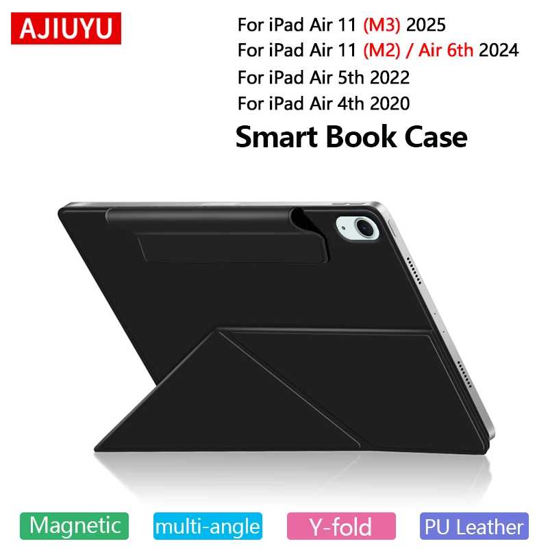 

Магнитный чехол для iPad Air 11 M3 M2 11 дюймов Y Складной чехол для планшета Air 6 5 4 Air 5th 4th 10,9 дюймов Многоугольный складной защитный чехол