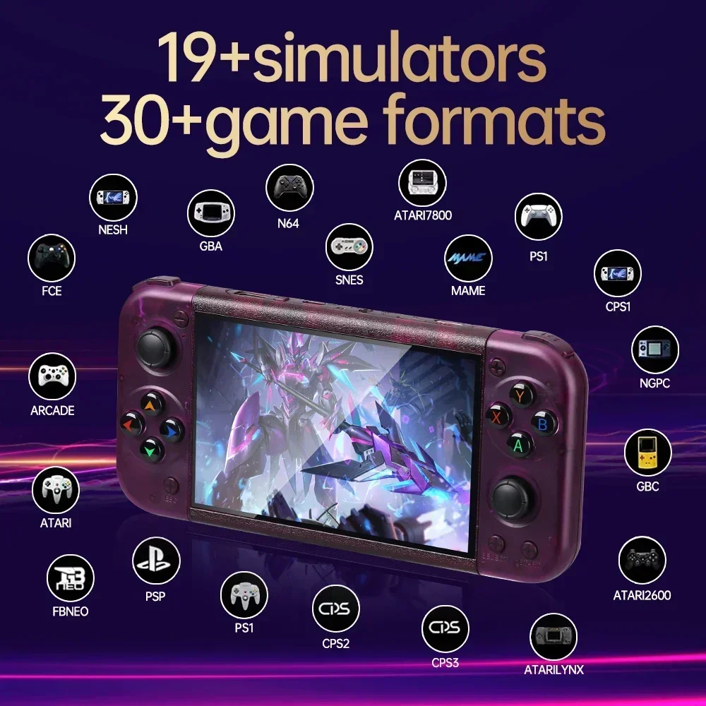 RG50XX Handheld Retro Game Console 5Inch Display 128G 20000+Video Games LINUX 3D Joystick For GBC GBA PSP 19+Simulator