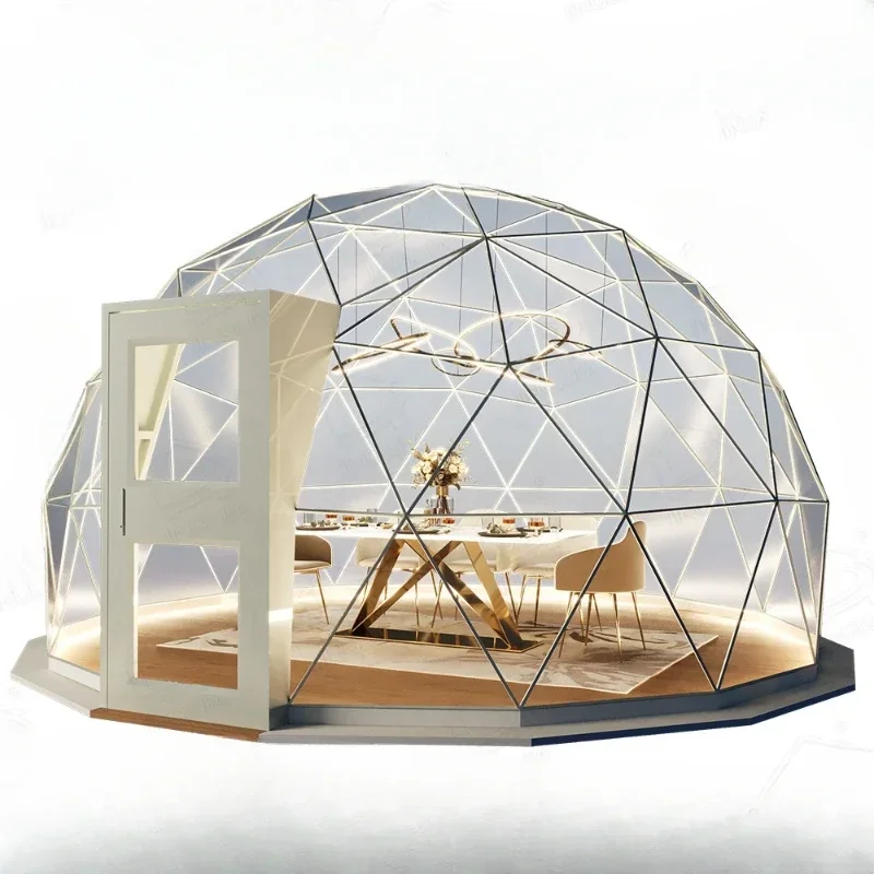 3.6m igloo transparent clear glamping camping geodesic desert igloo dome tent luxury outdoor