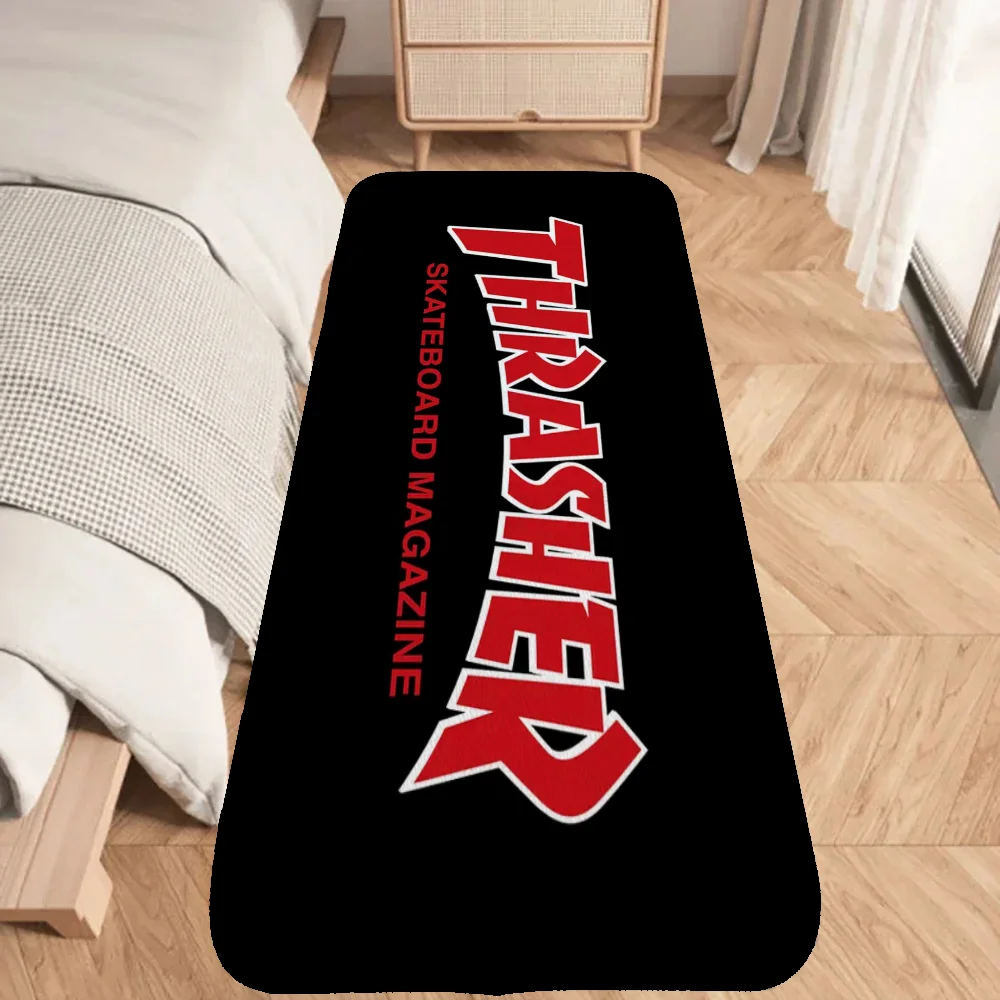 Entrance Carpet for Bathroom Mats Thrashers Fire Skateboards Floor Mat for Hallway on the Floor Kitchen Rugs Bath Rug Custom