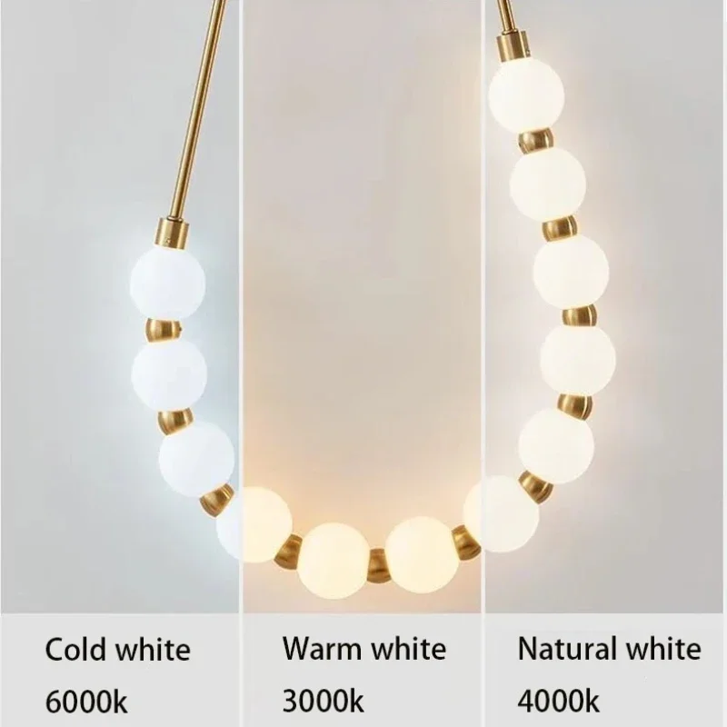 2026 Nordic Minimal Creative LED Wall Lamps Necklace Black Golden Wall Pendant Light Home Decor For Bedroom Corridor Islands Lig