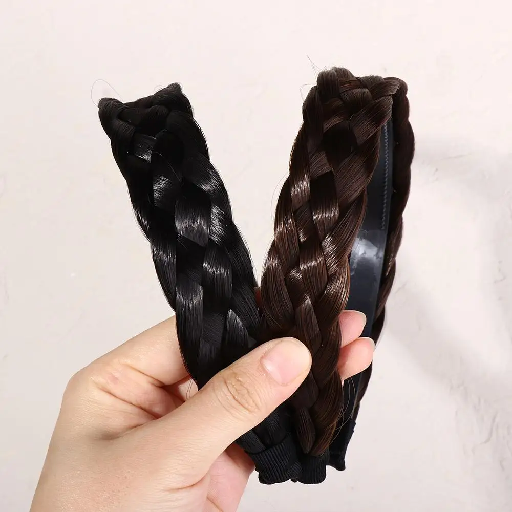 

Hoop Twist Braided Wide-brimmed Wash Face Headband Korean Style Headwear Wide Hair Hoop Wig Headband Female Hairbands