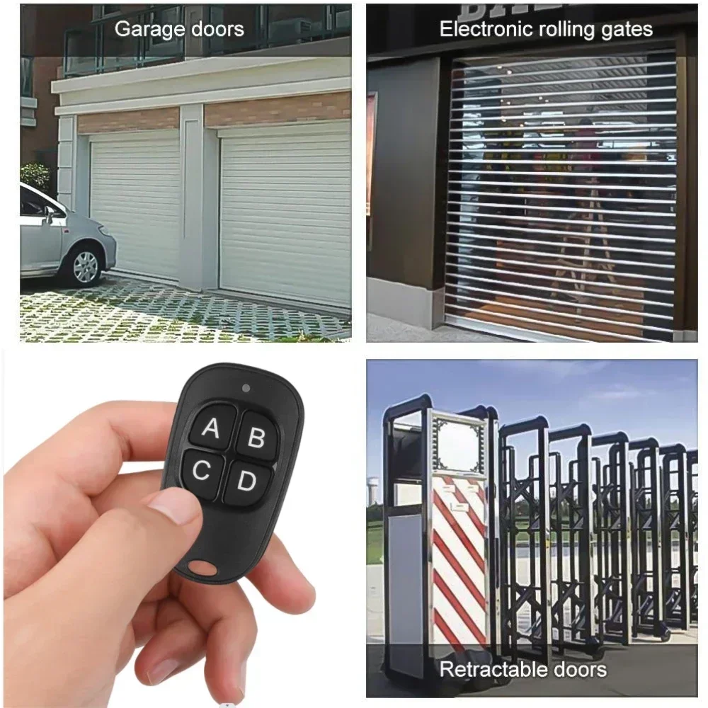1/50PCS Universal 433MHZ Remote Control Garage Gate Door Opener Control Duplicator Clone Cloning Code Car Key Fixed Garage Gate