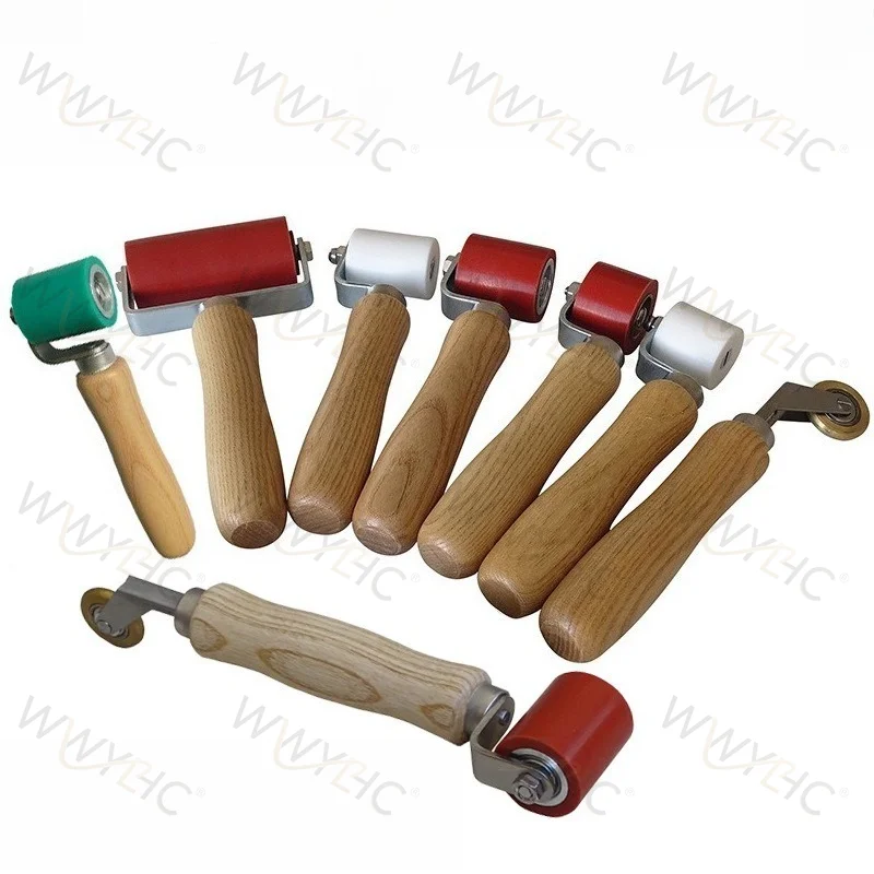 Wooden Handle Silicone Pressure Roller Fit Waterproof Membrane Laying Construction Tool