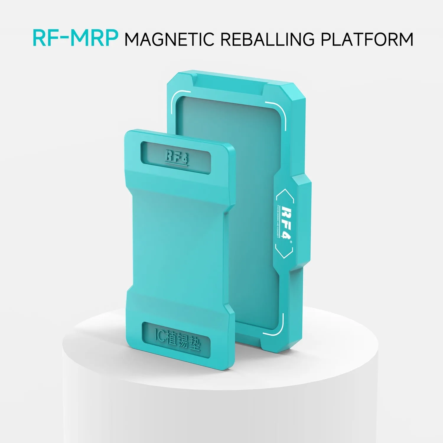 RF4 General-Purpose IC Solder Pads with Magnetic Base, High-Temperature Resistant Silicone Pads, BGA Ball-Mounting Platform.