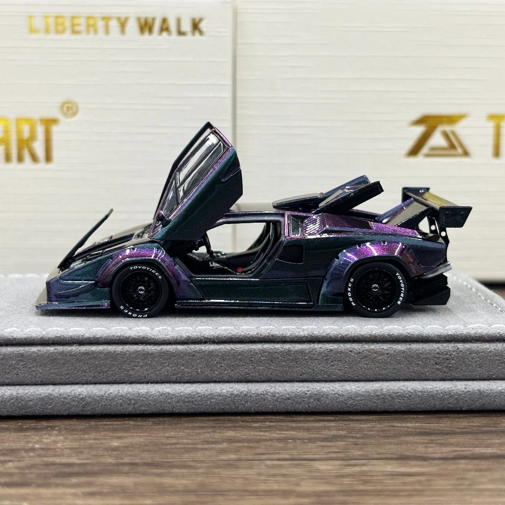 TopArt 1:64 Malaysia LBWK Countach Chameleon Color Diecast Model Car nel 2025