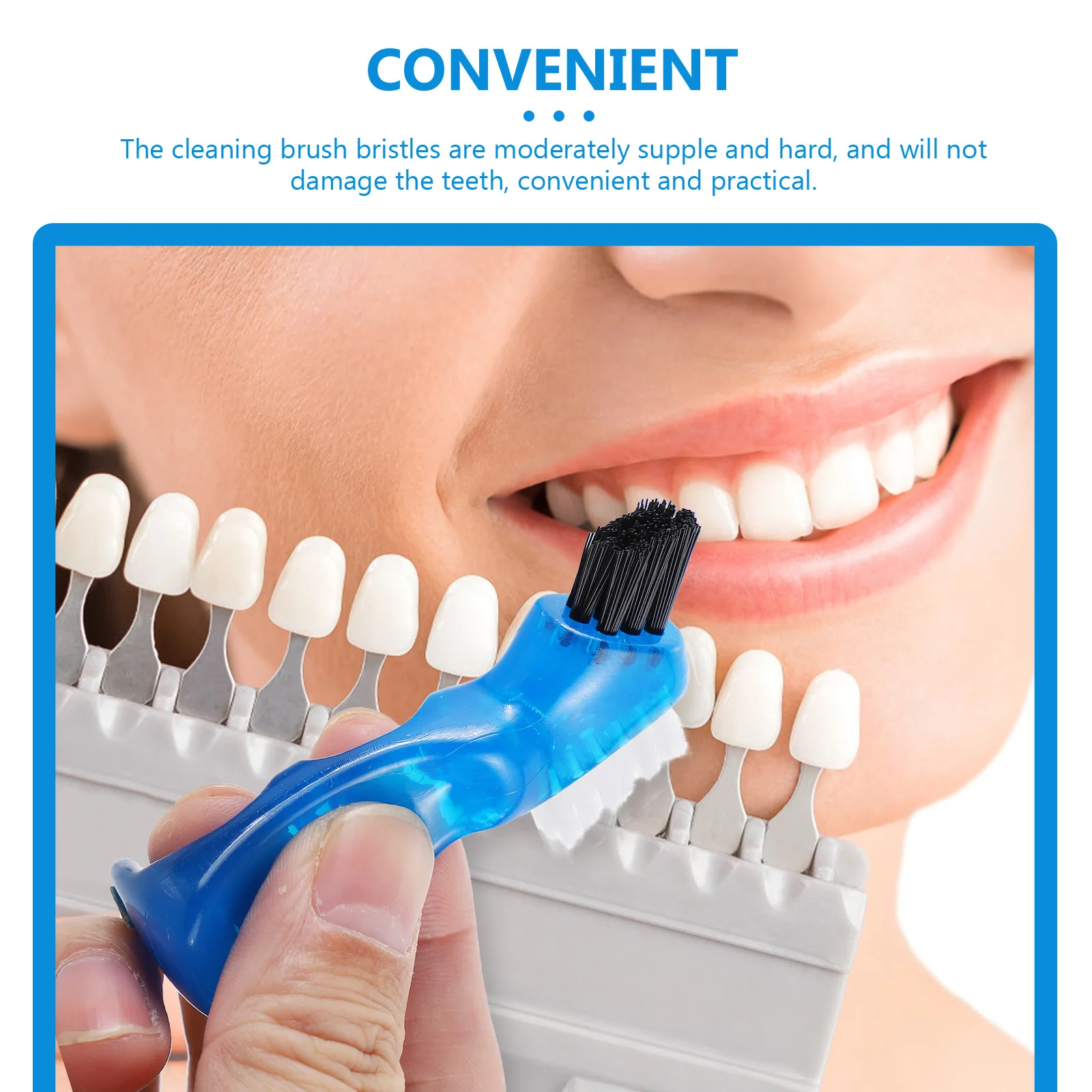 

1Set Portable Denture Case Light Durable Plastic False Tooth Holder Orthodontic Mouth Guard Brush Denture Storage