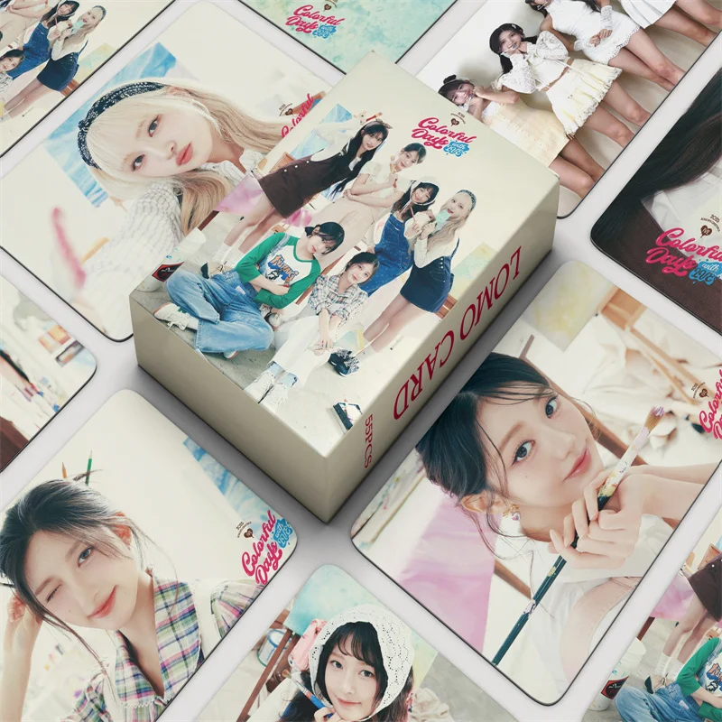 55pcs/set 2025 SEASON'S GREETINGS Album LOMO Card Postcard Colorful Days Yujin Wonyoumg LIZ Rei Leeseo Collectible Photo Card