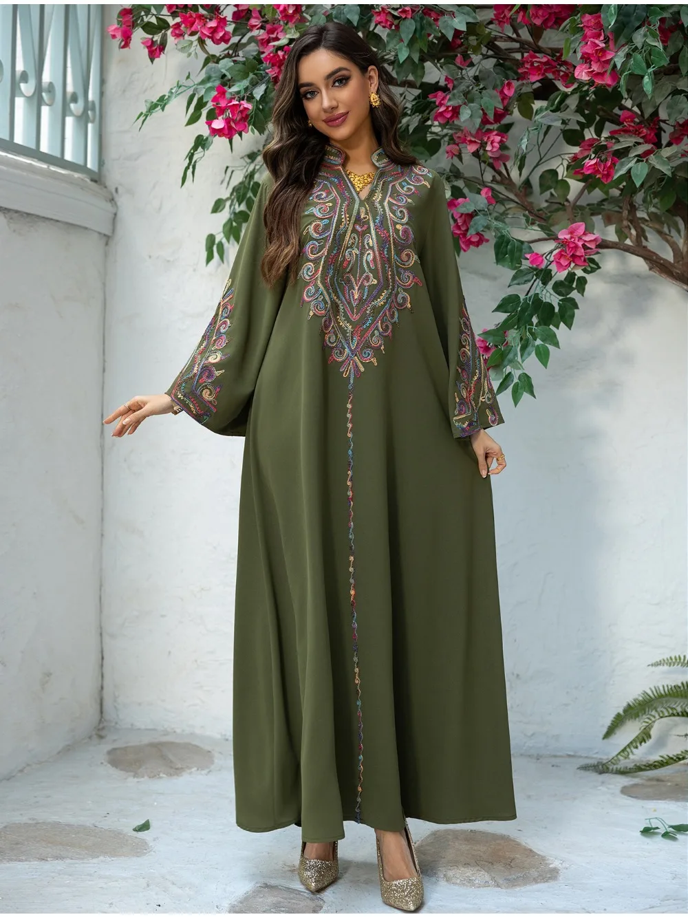 Eid Muslim Abaya for Women Party Dresses Embroidery Jalabiya Long Robe Ramadan Morocco Dubai Abayas Kaftan Islam Saudi Vestidos