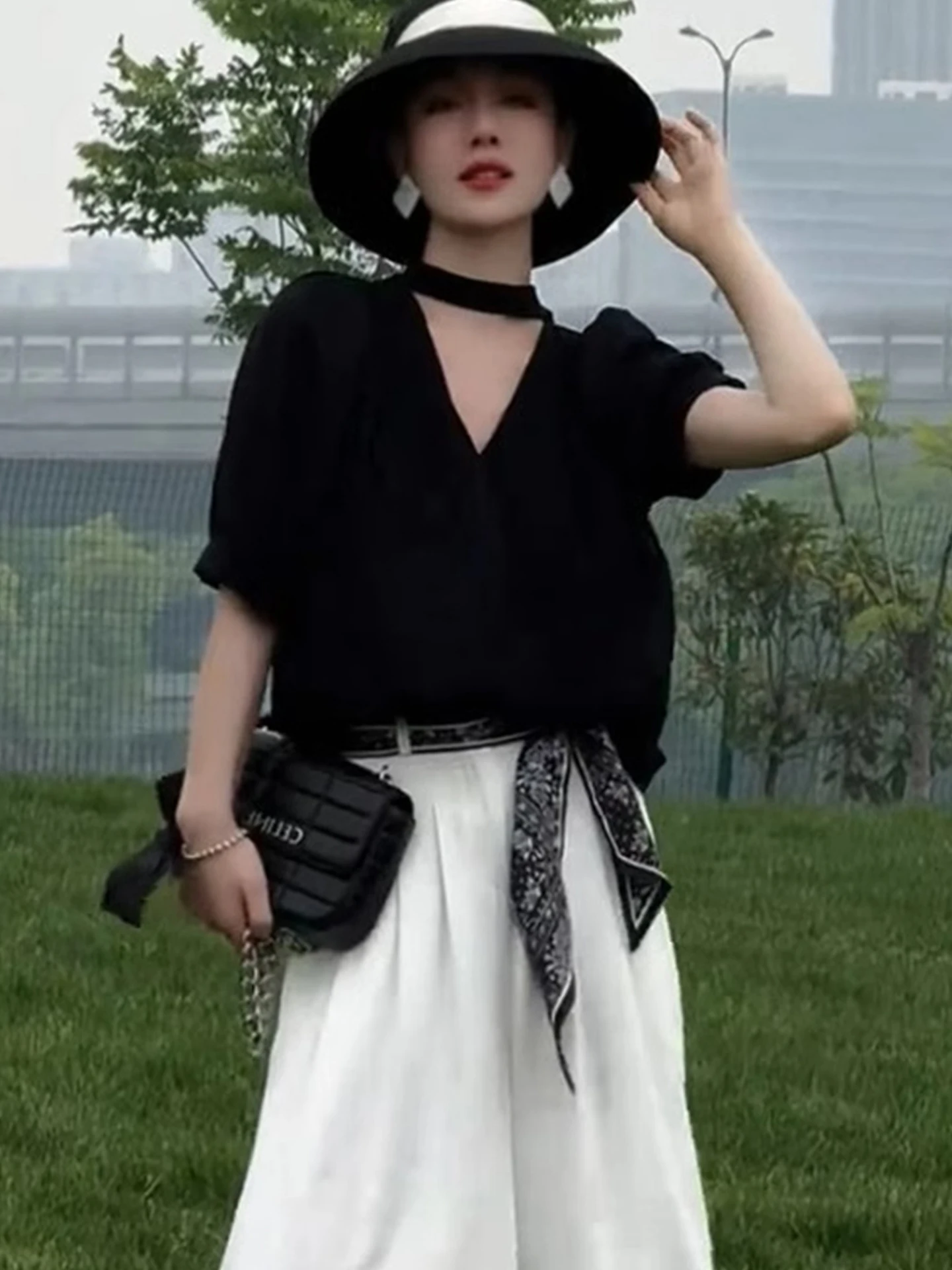 Ele Long Sve Donna irt Casual Affascinante Top estivo Faionable irt V-Ne Traspirante Regular Fit Tubo dritto