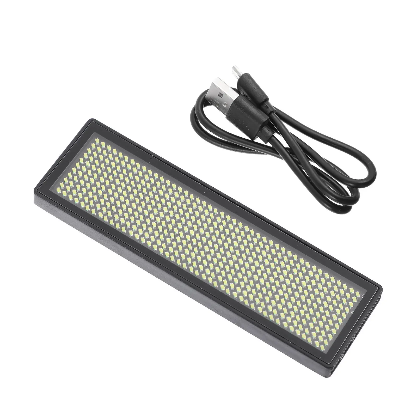 LED Name Tag USB Rechargeable LED Badge Reusable Price Tag for Restaurant Programmable Scrolling Message Digital Display