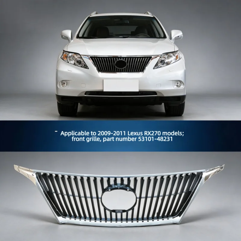 Upper Grille For 2010-2012 Lexus Rx350 Front Grille Intake Ventilation System Racing Grills Grill Front Bumper Car Accessories