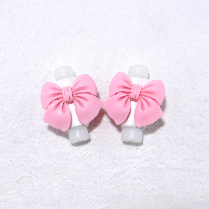 2 Teile/satz Nette 3D Bogen Kabel Schutz für iPhone XS 13 12 Pro Max XR 6 6S 7 8 plus Kawaii Daten Ladegerät Kabel Clip – Detail 4