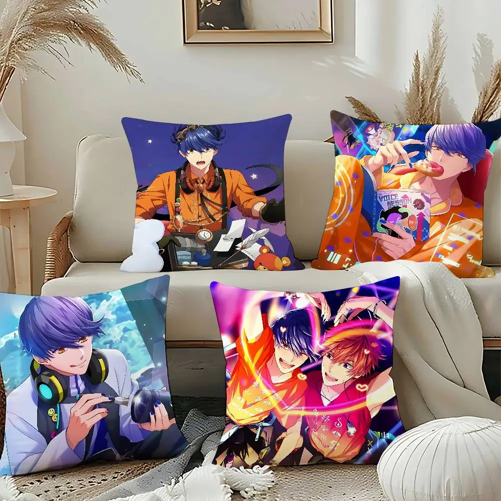 Cartoon O-Obey Me Leviathan Throw Pillow Covers Pattern Cushion Cover Suitable For Sofa Bedroom Car Pillow Cover