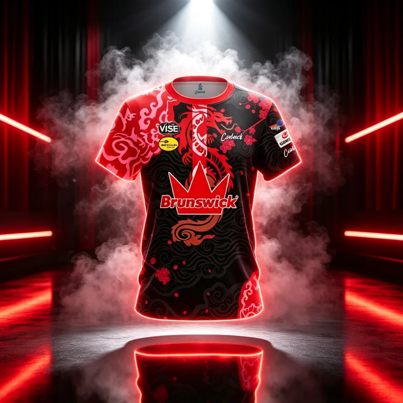 New Summer Brunswick Cute Garden Gnome Floral Split Color Bowling Sports Jersey Performance Casual Street-wear Family Kids Tees