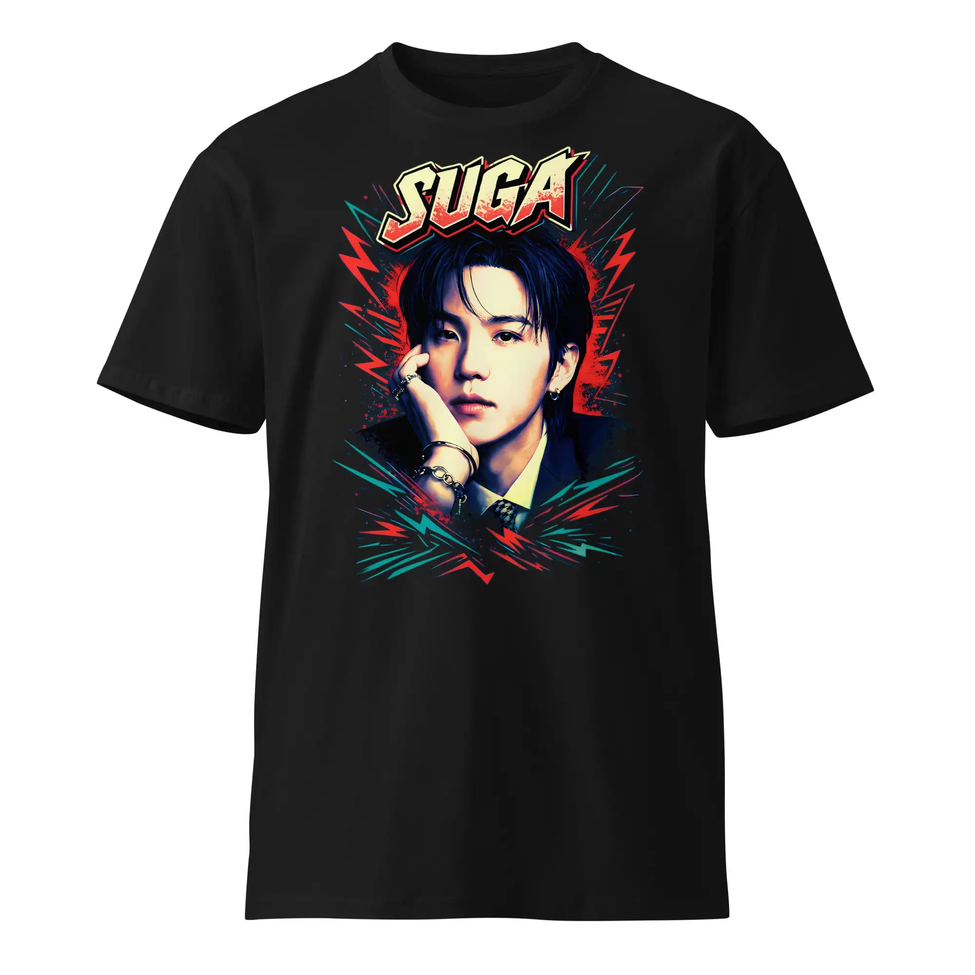 BTS Suga Taehyung 2026 World Tour Doppelseitiges Grafik-T-Shirt mit Porträt und Tour-Städtenliste Kpop-Fans T-Shirt für Männer, Frauen und Kinder – Detail 3