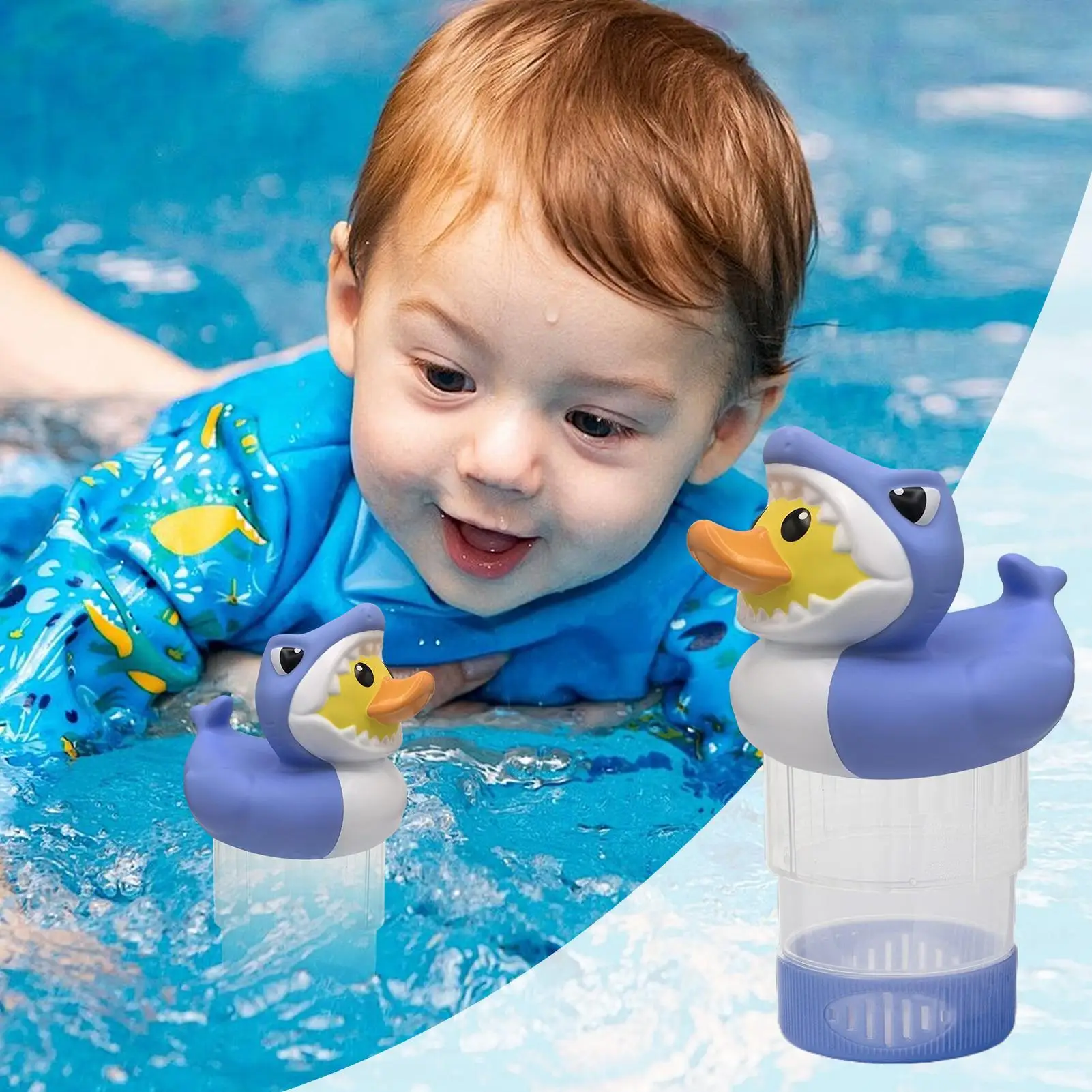 Поплавок для таблеток хлора, умный плавающий дозатор хлора для бассейна, энергосберегающий дозатор хлораторного фильтра большой емкости