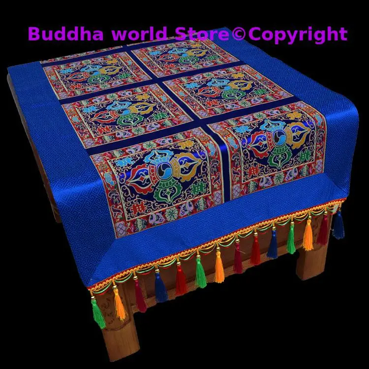 

Special Offer # Wholesale Buddhist supplie Tibet family home Buddhism Temple Vajra Auspicious Embroidery Altar Table cloth Deco