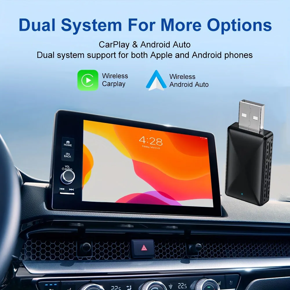

2026 2IN1 Wireless CarPlay Android Auto USB Adapter Mini Dongle Smart Box Plug Play For VW Toyota Nissan Honda Ford Benz KIA
