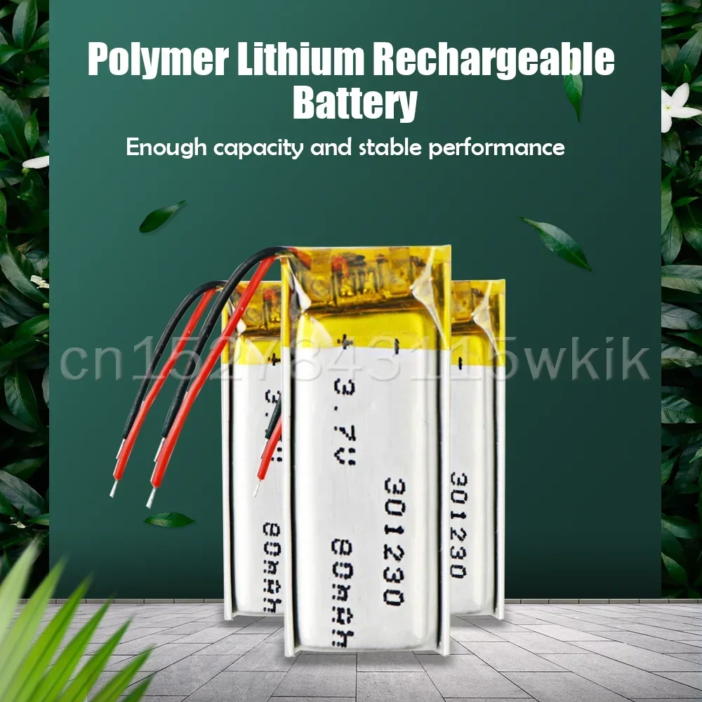 301230 3.7V 80mAh Lithium Polymer Li-Po Rechargeable Battery For MP3 Smart Door Lock Smart Watch Hearing Aid Bluetooth Headset