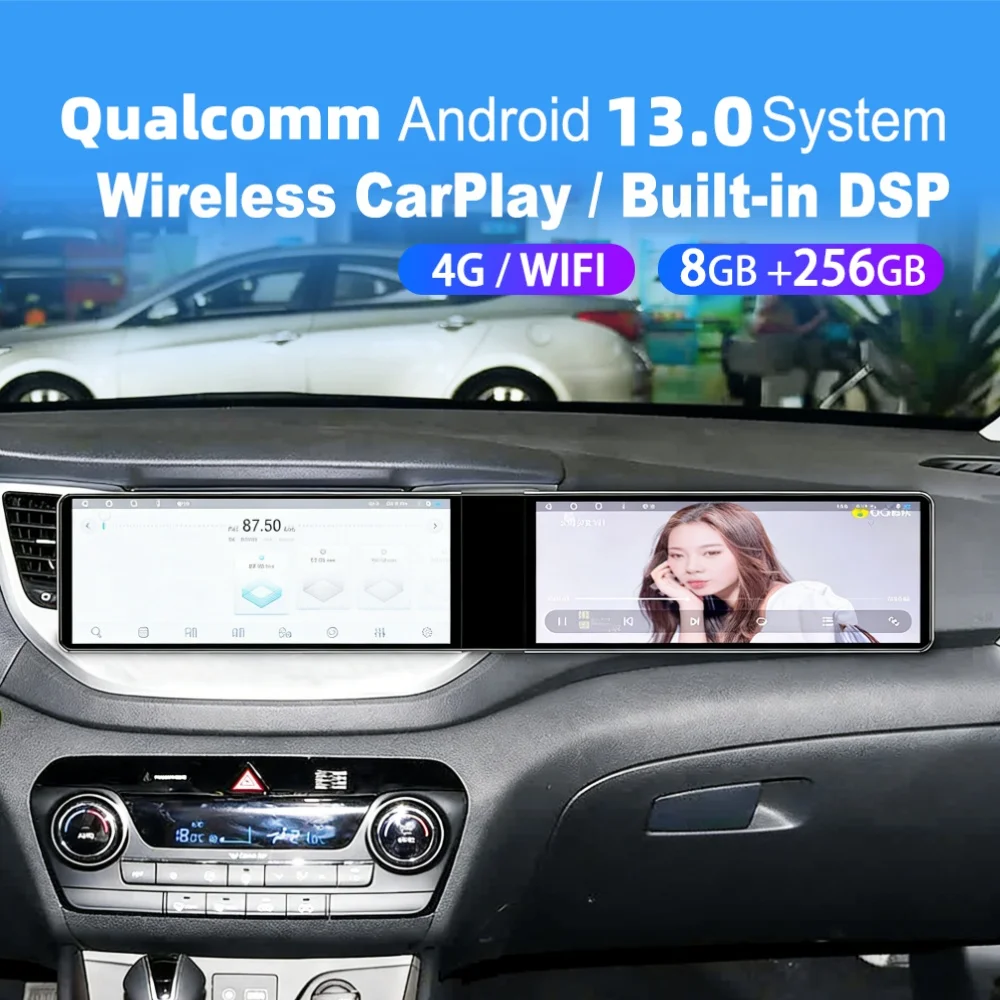 

Dual Screen Qualcomm Carplay Android Car Multimedia Automotive For Hyundai Tucson 2009~2015 GPS Navigation Car Radio Head Unit