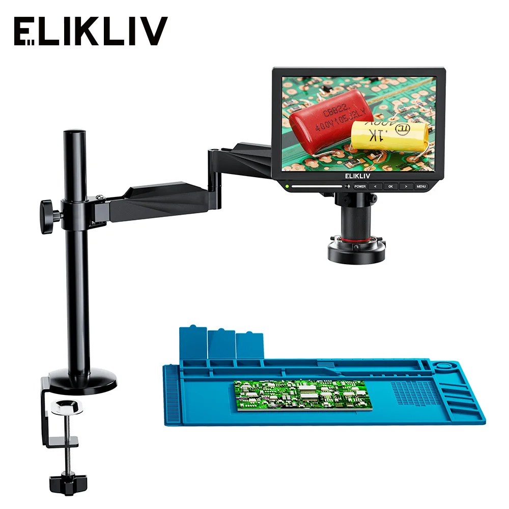 Elikliv EM4K Flex 4K Electronic Digital Microscope For Soldering 10.1