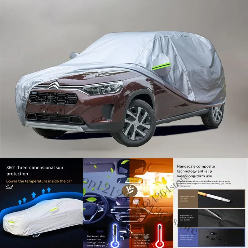 

For Citroen C3-XR fit Outdoor Protection Full Car Covers Snow Cover Sunshade Waterproof Dustproof Exterior Car cover protection