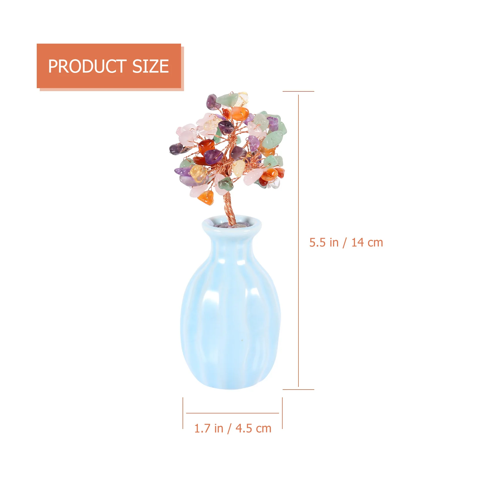 

Feng Shui Decoration Ceramic Vase Ornament Crystal Tree Home Decor Desktop Photography Props Feng Shui Tree Home Decoration