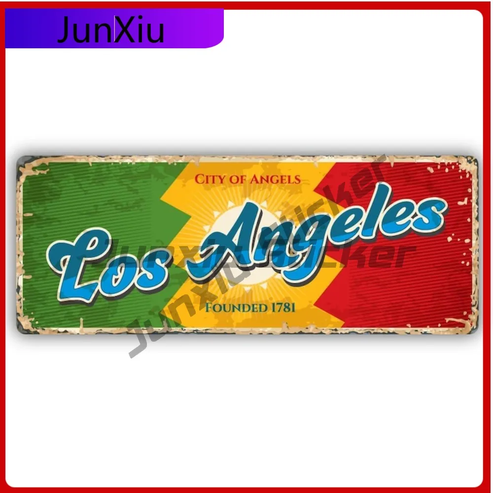 

Los Angeles California Travel Vintage Art Design Vinyl Sticker Vacation Travel Cities Countries Car Bumper Truck Water Bottle