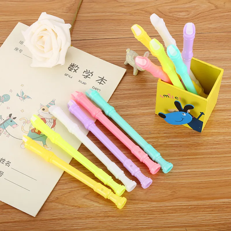 2 Piece Lytwtw's Clarinet Creative School Office Gel Pens Flute Cute Kawaii Supplies Stationery Gift Sweet Lovely Musical Pens