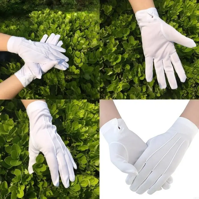 White Dancing Gloves for Dress Formal Gloves Stage Performances Formal Pageant 