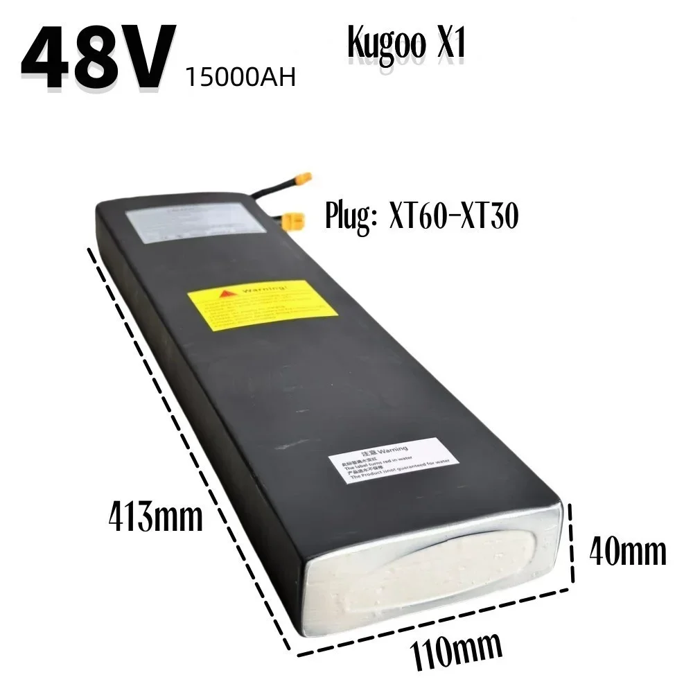 Original 48V 15AH for Kugoo X1, JOYOR, F5S, C5, X5S, Y5S scooter battery with MBS, 1000W 18650 13S5P battery pack