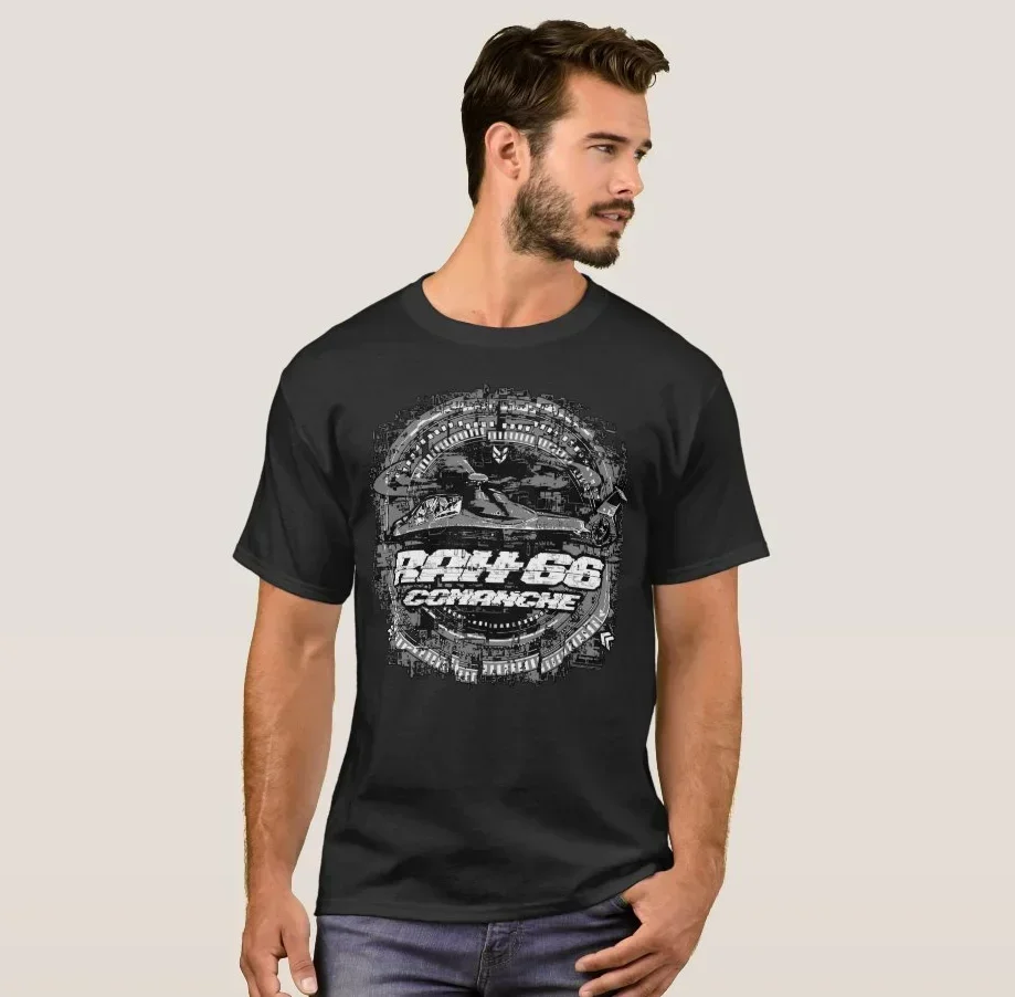 US Army RAH-66 Comanche Armed Reconnaissance and Attack Helicopter T Shirt. Short Sleeve 100% Cotton Casual T-shirts Loose Top