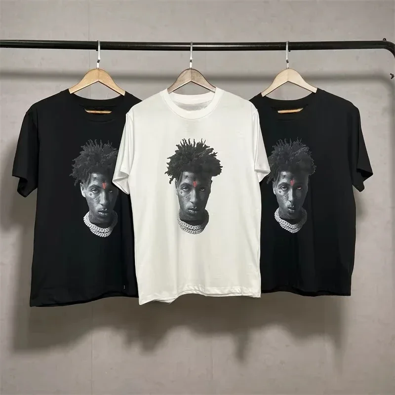 2025 American Rapper YoungBoy Women T-shirt Summer Cotton Street Co-artists Likes Big Vlone Short Sleeve Loose Streetwear New In