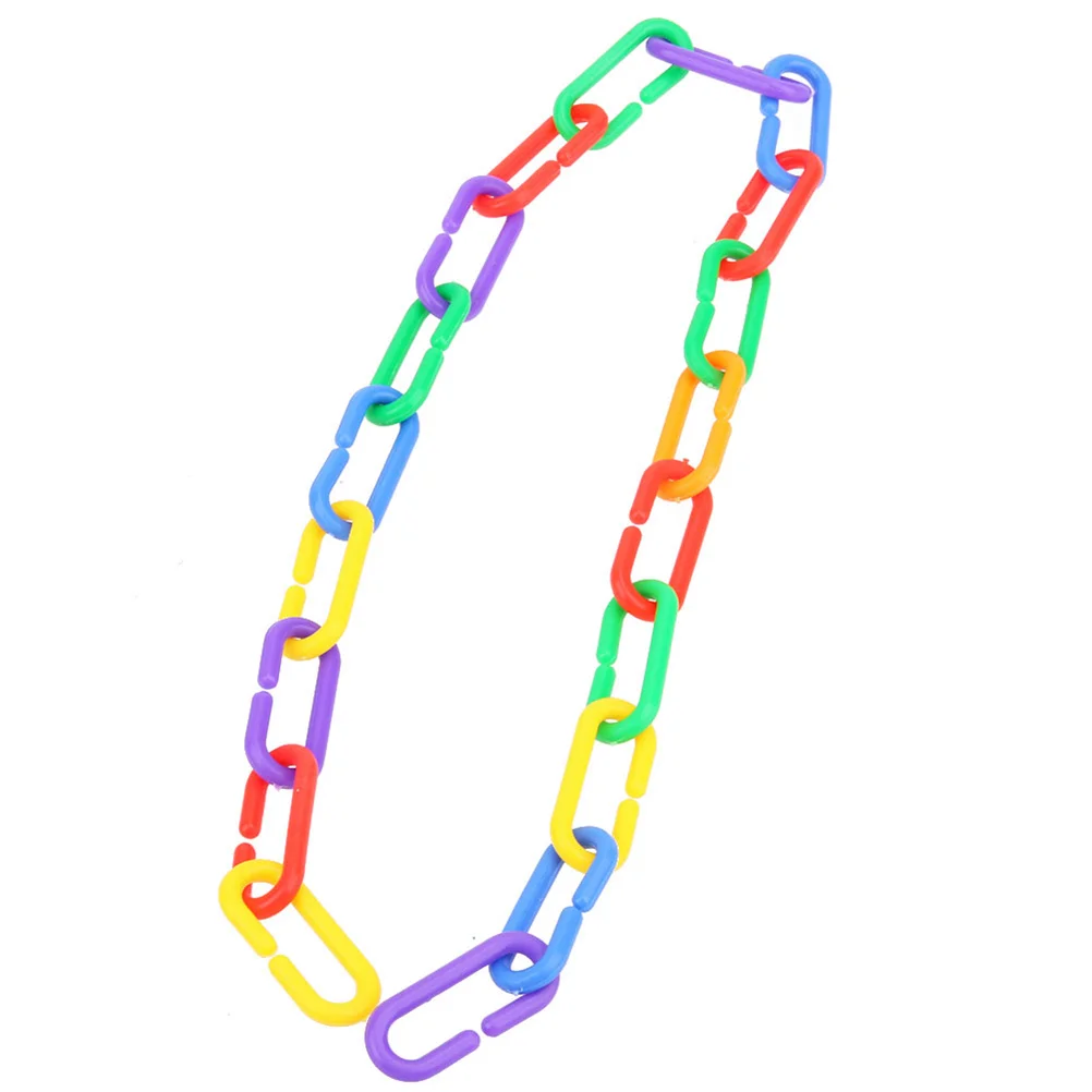 

200 pcs Plastic C-Clips Chain Links 3.5X1.5X1.5Cm Colorful Parrot For Small Birds Foot Skill Training Parakeet Bird