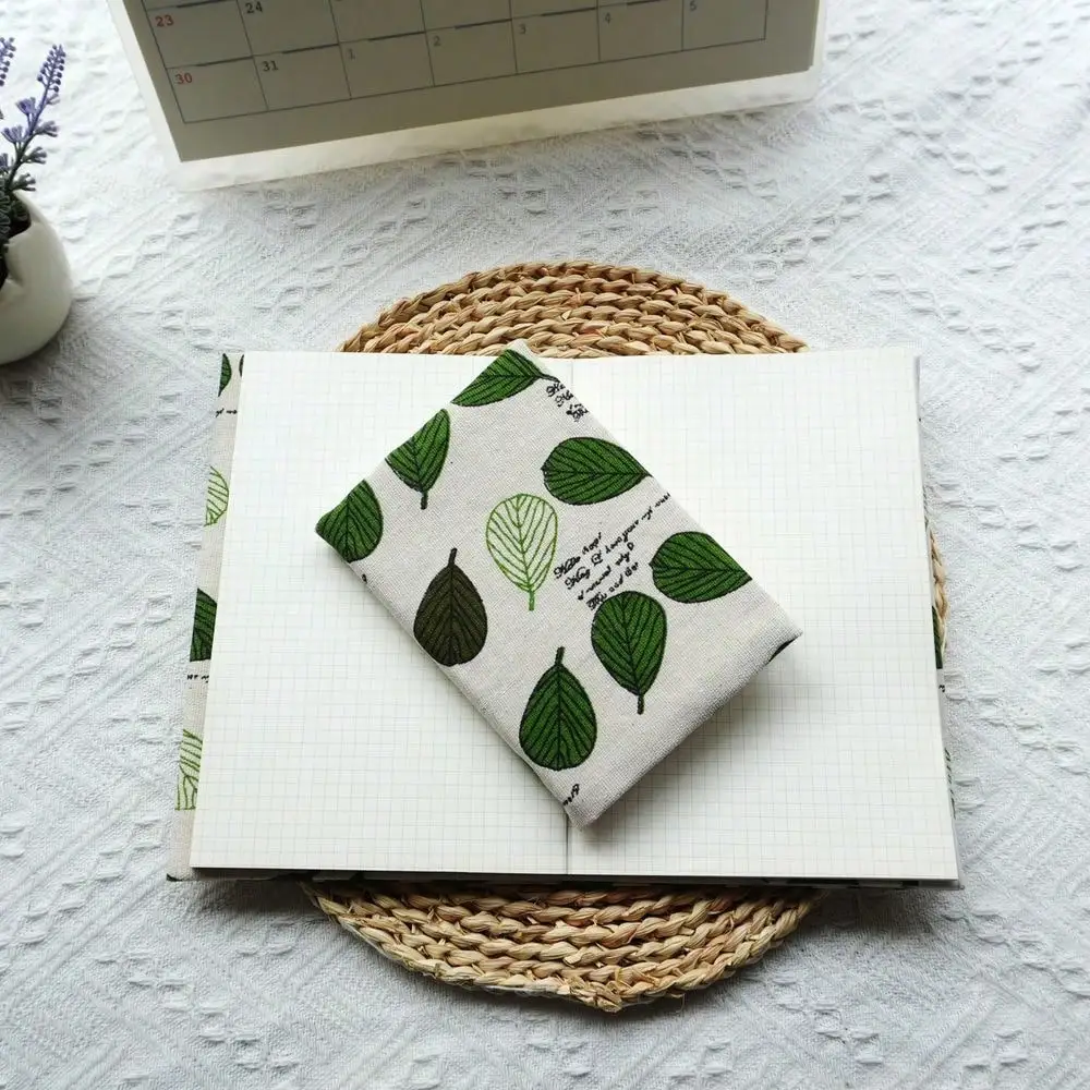 

Fromthenon 1PC A5 A6 Weeks Midsummer Leaves Cloth Book Cover Planner Case Journal Cover Protector Office Stationery Supplies
