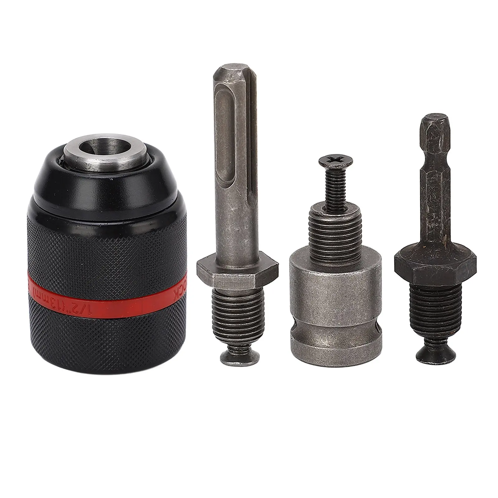 ドリルチャック-キーレスセルフタイトニング-1-2インチ-2‑13mm-クランプ範囲-クイックチェンジツール-丸型-58mm-長さ