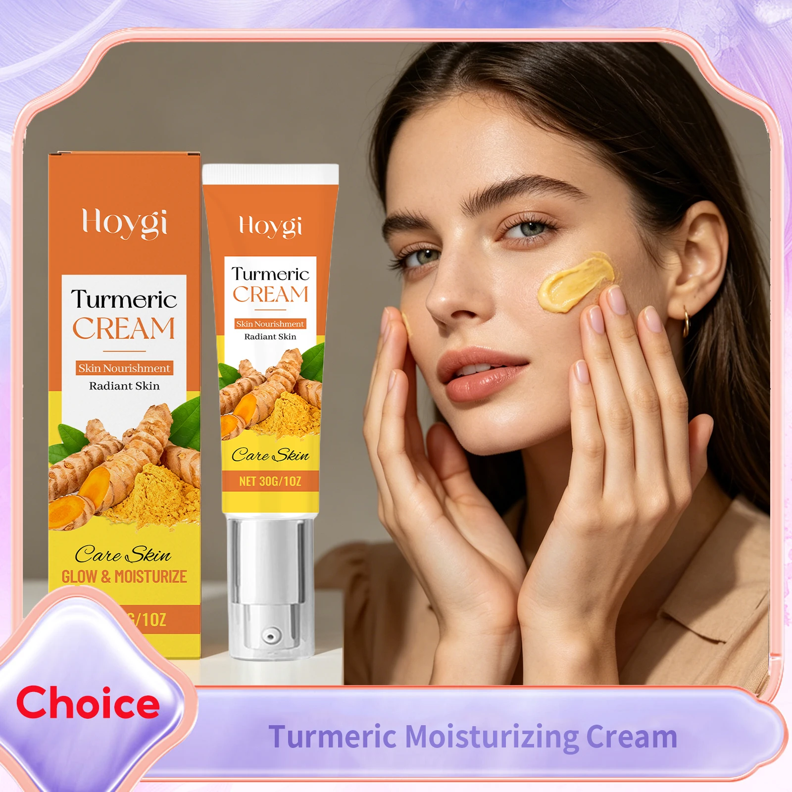 Turmeric Brightening Cream Anti Aging Fade Dark Spots Remove Dull Pigmentation Acne Treatment Hydrating Nourish Face Moisturizer