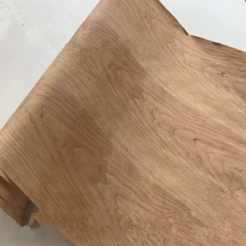 Natural Genuine Vintage Cherry Wood Veneer Sliced Furniture Rustic Veneer 56cmx2.5 Meters 0.25mm Thick Backing Kraft Paper C/C