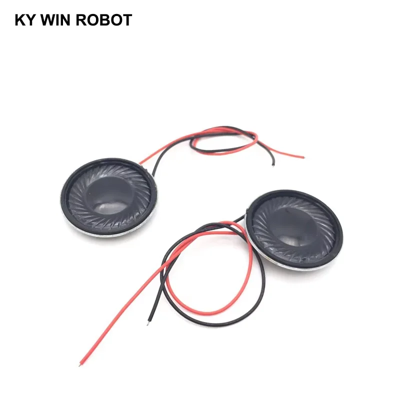 2 teile/los Neue Ultra-dünne lautsprecher 8 ohm 1 watt 1 W 8R lautsprecher Durchmesser 28 MM 2,8 CM dicke 5 MM mit draht länge 13 CM